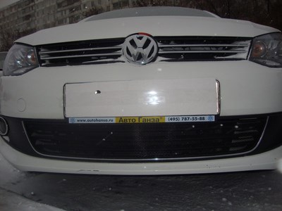 Защита радиатора Volkswagen Polo, седан 2010- black