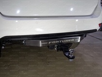 Фаркоп (оцинкованный, крюк Е надпись Fortuner) для Toyota (тойота) Fortuner (2017-) 