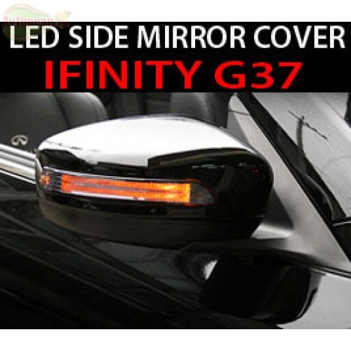 Корпуса зеркал заднего вида с LED повторителями Infinity G37 Sedan / Coupe / Convertible (GREENTECH) 