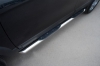 Пороги труба d76 с накладками (заглушка из нержавеющей стали под углом 45 градусов) Subaru (субару) Tribeca (трибека) USA
