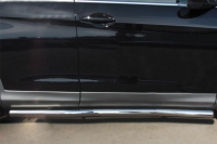 Пороги труба d63 (заглушка в виде полушария из нержавеющей стали) Honda CR-V 2013-