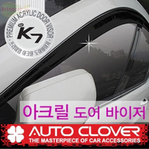Ветровики на боковые окна A124 (АКРИЛ) Premium для KIA K7 (AUTO CLOVER)