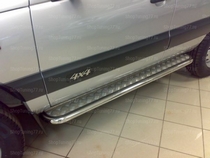 Пороги с алюмин. листом 42 мм Chevrolet (Шевроле) Niva