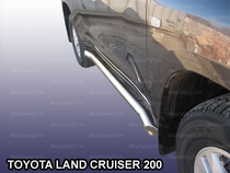 Пороги труба 76 мм Toyota (тойота) Land Cruiser (круизер) (ленд крузер) 200 (2012-) 