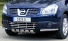 Защита бампера передняя (уголки) 40мм. Nissan (ниссан) Qashqai (кашкай +2) (кашкай) 2 (2008-2010) 