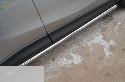 Защита порогов d63 (заглушка из чёрного пластика) Mazda (мазда) CX-5 (CX 5) (2012 по наст.)  ― PEARPLUS.ru