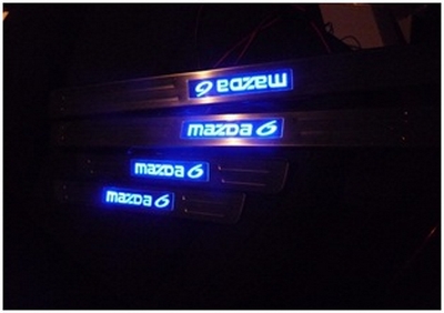        Накладки на пороги с подстветкой на Mazda 6 2007 по наст.