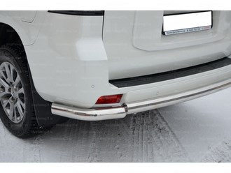 Toyota (тойота) Land Cruiser (круизер) (ленд крузер) Prado 150 2014 Защита заднего бампера с углами ― PEARPLUS.ru
