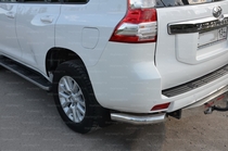 Toyota (тойота) Land Cruiser (круизер) (ленд крузер) Prado 150 2014 Защита заднего бампера угловая малая