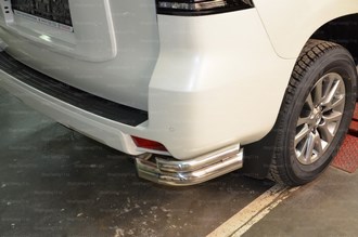 Toyota Land Cruiser Prado 150 2017 Защита заднего бампера угловая малая