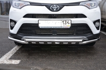 Toyota (тойота) RAV4 (рав 4) 2015 Защита переднего бампера с декором