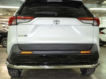 Toyota (тойота) RAV4 (рав 4) 2019 Защита заднего бампера угловая большая