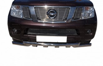 Защита переднего бампера (G) Nissan (ниссан) Pathfinder 2010-2013 ― PEARPLUS.ru