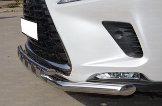 Защита переднего бампера с перемычками Lexus NX200/NX300 2017 -