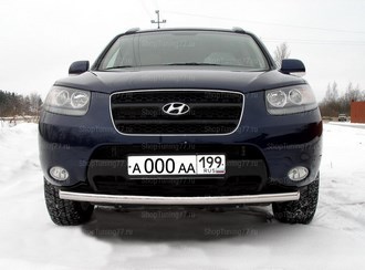 Защита передняя нижняя 60 мм Hyundai (хендай) Santa Fe (санта фе) (2006-) ― PEARPLUS.ru