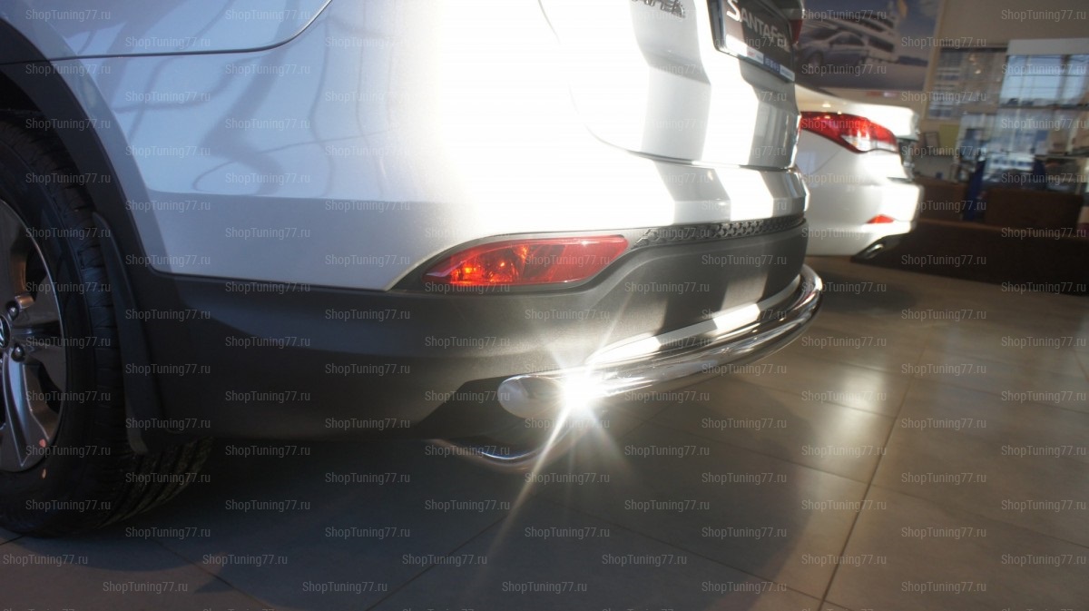 Защита заднего бампера 60 мм Hyundai (хендай) Santa Fe (санта фе) (2013-) 
