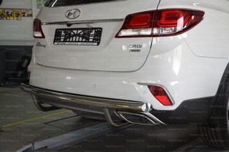 Защита заднего бампера Hyundai Grand Santa Fe (2017-)
