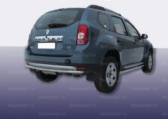 Защита заднего бампера одинарная 60 мм Renault (рено) Duster (2011-) ― PEARPLUS.ru