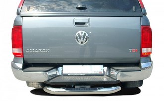 Защита заднего бампера ступень 76 мм Volkswagen (фольксваген) Amarok (амарок) (2009-) ― PEARPLUS.ru