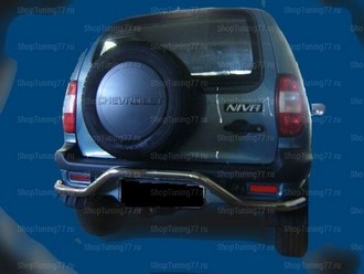 Защита заднего бампера (волна) 60 мм Chevrolet (Шевроле) Niva ― PEARPLUS.ru