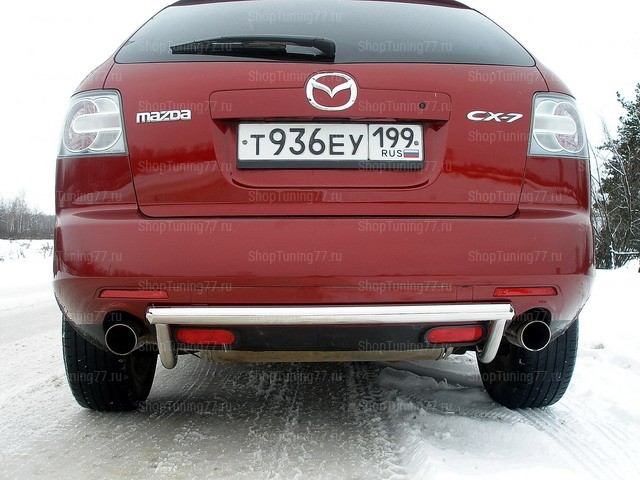 Защита задняя (центральная) 60 мм Mazda (мазда) CX-7 (CX 7)