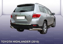 Защита задняя уголки двойные 60/42 мм Toyota (тойота) Hightlander (2010-2014) 