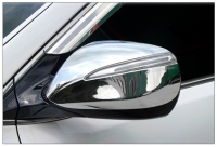 Накладки боковых зеркал хром с вырезом под поворотники   Hyundai Santa Fe (2012-2013) 