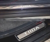 Накладки порогов метал Nissan (ниссан) Tiida (тиида) (2004-2007) 