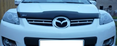 Дефлектор капота тёмный Mazda (мазда) CX-7 (CX 7) (2006 по наст.) ― PEARPLUS.ru