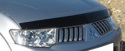 Дефлектор капота тёмный Mitsubishi (митсубиси) L 200 (л 200) (2007 по наст.) ― PEARPLUS.ru