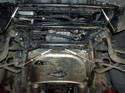 Защита картера BMW (бмв) Х5 кузов Е53, V-все кроме 4, 8 (1999-2006) ― PEARPLUS.ru