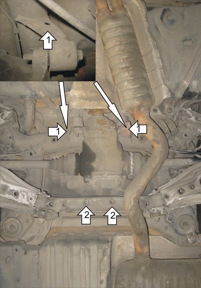 Стальная защита заднего дифференциала толщиной 3 мм BMW 3 Series 2.5№ Кузова: E-90, полный,  бензин, АКПП,  (2008-2012)