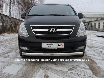 Защита передняя нижняя 75х42 мм на Hyundai H1 2013 по наст.