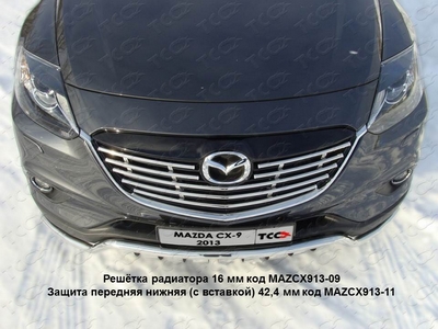 Решётка радиатора 16 мм на Mazda (мазда) CX-9 (CX 9) 2013 по наст. ― PEARPLUS.ru