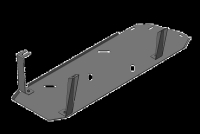 Стальная защита бензобака и раздаточной коробки толщиной 3 мм Chevrolet TrailBlazer 2.8полный ,  TD, АКПП,  (2013-2014)