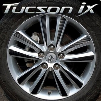 Комплект наклеек на диски колёс.  Hyundai   IX 35 (2010 по наст.) 
