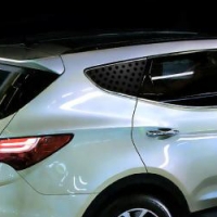 Накладка на задние боковые уголки стекла Hyundai Santa Fe (2012 по наст.)