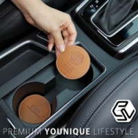 Кожаные накладки на консоль (5 штуки) ЦВЕТ: КРАСНЫЙ, ОРАНЖЕВЫЙ Hyundai i30 (2007-2011)