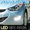 Установочный комплект светодиодных рамок в фары дневного света LED (2шт) Hyundai (хендай) Elantra (элантра) (2011-2013) 