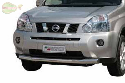 Защита бампера передняя (76мм) Nissan (ниссан) X-Trail (2007-2010) 