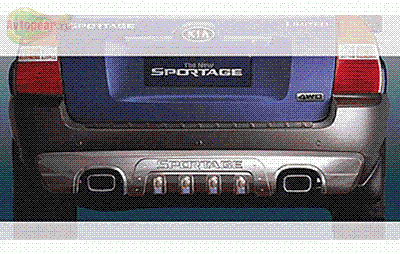  Защита бампера задняя, окрашена, Оригинал  Kia (киа) Sportage (2004-2008) 