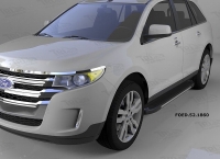 Пороги алюминиевые (Onyx) Ford (Форд) Edge (2014-) ― PEARPLUS.ru