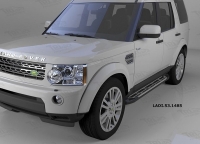 Пороги алюминиевые (Corund) Land Rover Discovery 4 (2010-)/Discovery 3 (2008-2010) SKU:216117qw