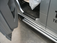 Пороги алюминиевые (Brillant) (серебр) Ford Kuga (2008-2012)