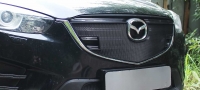 Защита радиатора Mazda CX5 2015- black с парктроником верх 