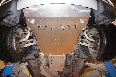 Защита картера BMW X5 V-3,5; 5,0; 3,0TD (2011-10.2013) + КПП 2 части, с пыльниками