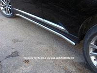 Пороги труба 60, 3 мм на Lexus (лексус) RX 350 2012 по наст.