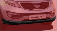 Накладка на  передний бампер окрашен  Kia Sportage (2010 по наст.)   