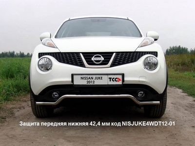 Защита передняя нижняя 42, 4 мм на Nissan (ниссан) Juke (жук) 4 WD TURBO (2012 по наст.) ― PEARPLUS.ru