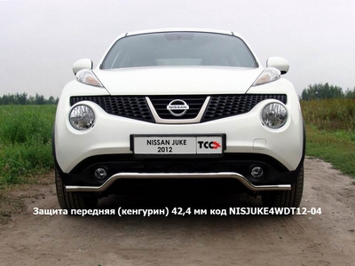 Защита передняя (кенгурин) 42, 4 мм на Nissan (ниссан) Juke (жук) 2012 по наст. ― PEARPLUS.ru